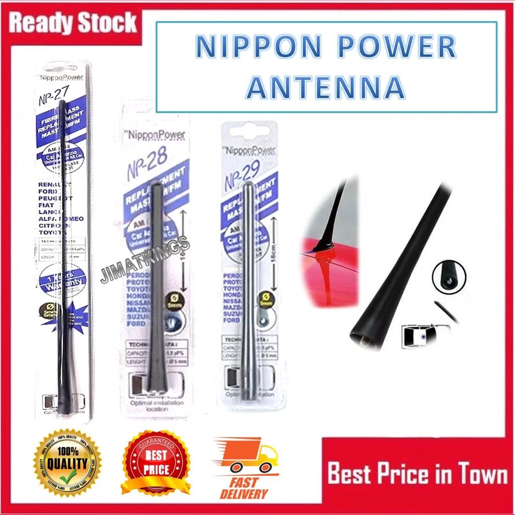 

Nippon Power Replacement Car AM / FM Radio Antenna NP-27 / NP-28 / NP-29