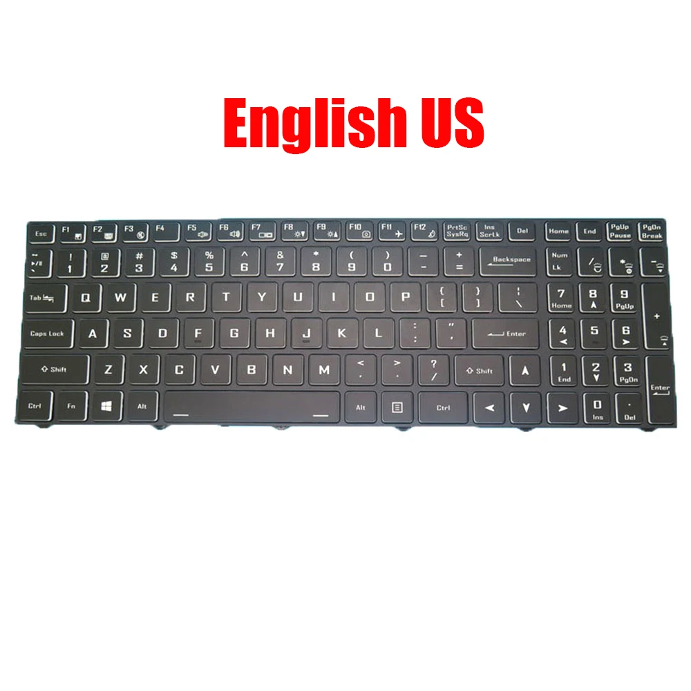 

English US Laptop Keyboard For Anauta For Kuiper pro 15.6 NH57AF1 NH57ADS Black With Backlit New