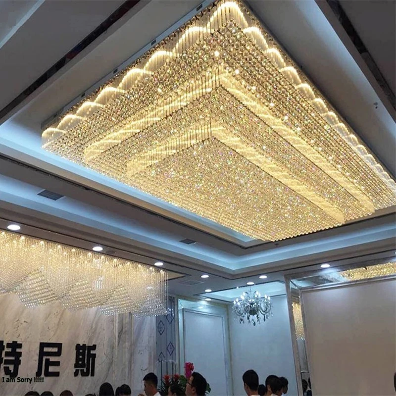 

Custom Made Project Ceiling Lights Sales Department Crystal Chandelier Hotel Lobby Banquet Hall Club Factory Engineering Lamps