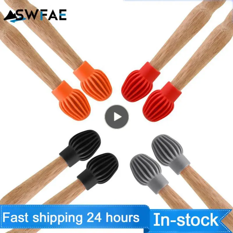 

2/Drum Stick Practice Tip Portable Silicone Drum Mute Muffler Damper Drumstick For Beginner Practicing Drum Head Cover Part