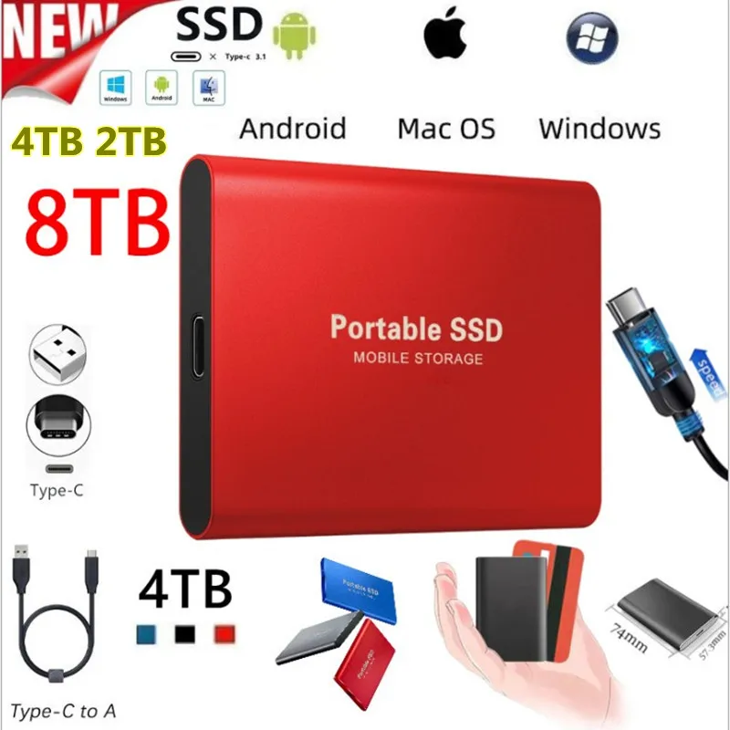 Внешний твердотельный накопитель 8 ТБ 6 4 M.2 SSD 500 Гб USB 3 1 |