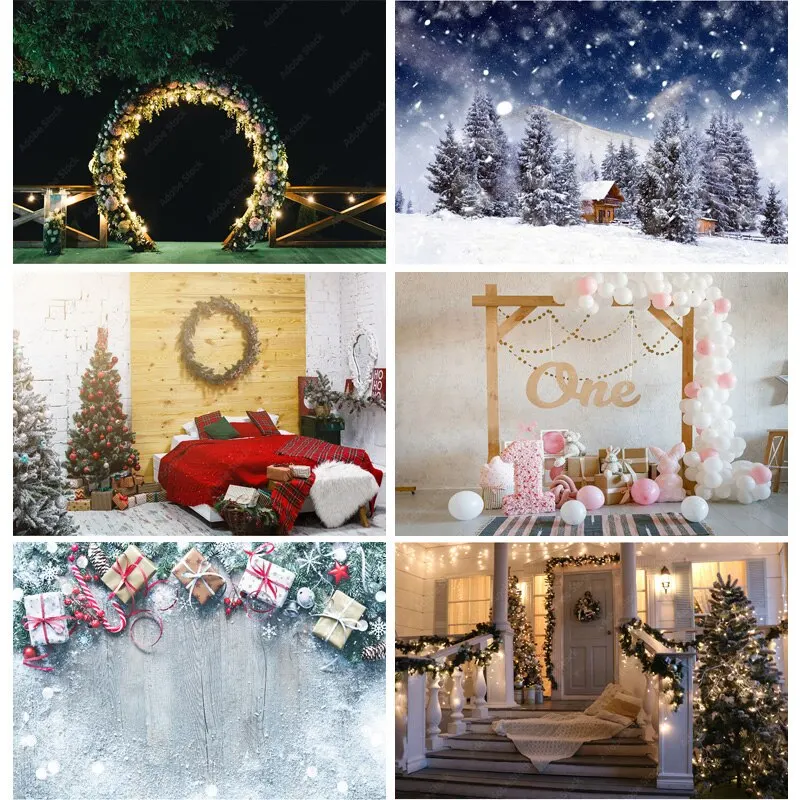 

Christmas Theme Photography Background Snowman Christmas tree Children Portrait Backdrops For Photo Studio Props 211114 SDSD-05