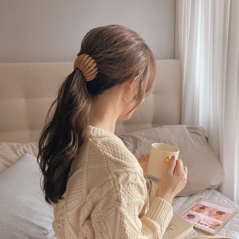 

New Fashion Women Bun Hair Claw Horsetail Buckle Hair Clip Bird Nest Expanding Hair Accessories Female Ponytail Hair Accessories