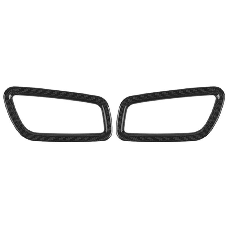 

2PCS Car Carbon Fiber Instrument Air Outlet Vent Trim Frame Replacement Parts Accessories For Porsche 2015-2020 Macan