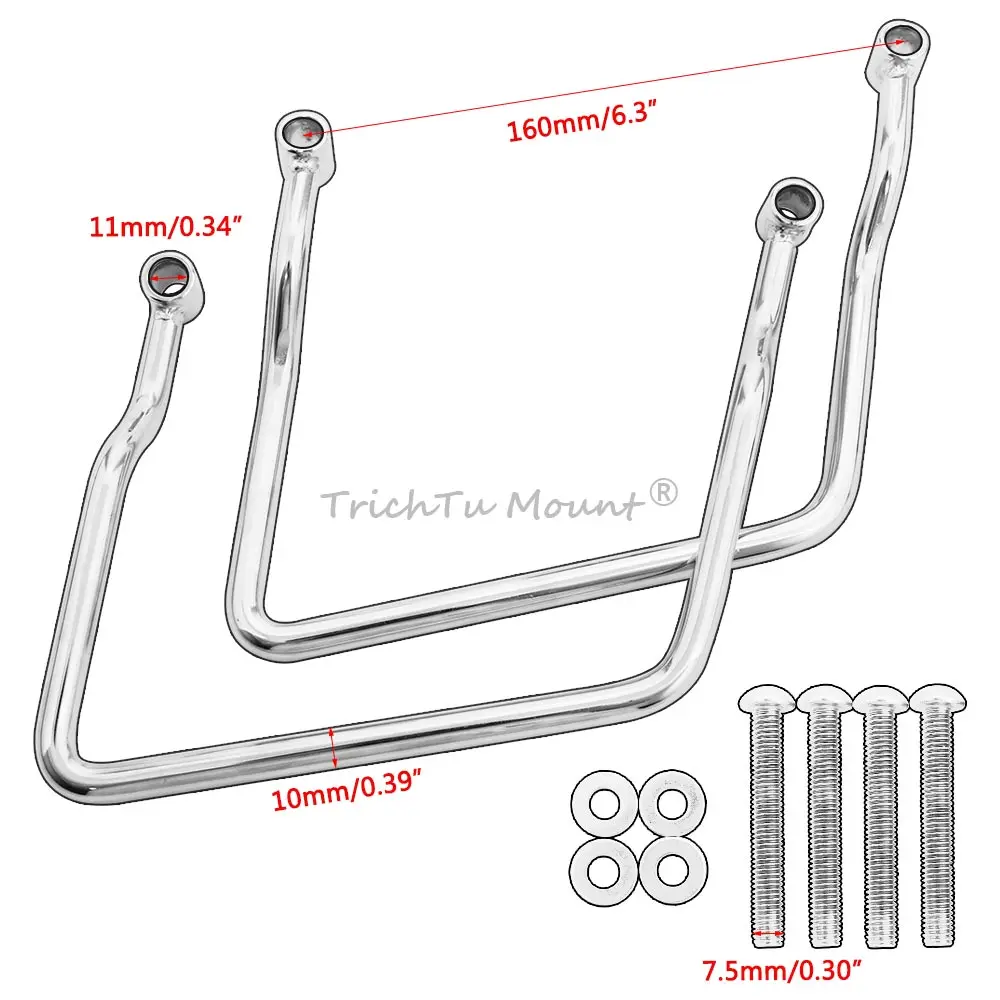 

Мотоциклетная седельная сумка 14 см-24 см, опорная планка, кронштейн для защиты багажа, держатель рейки, крепление для Yamaha VStar Suzuki Kawasaki Honda Shadow