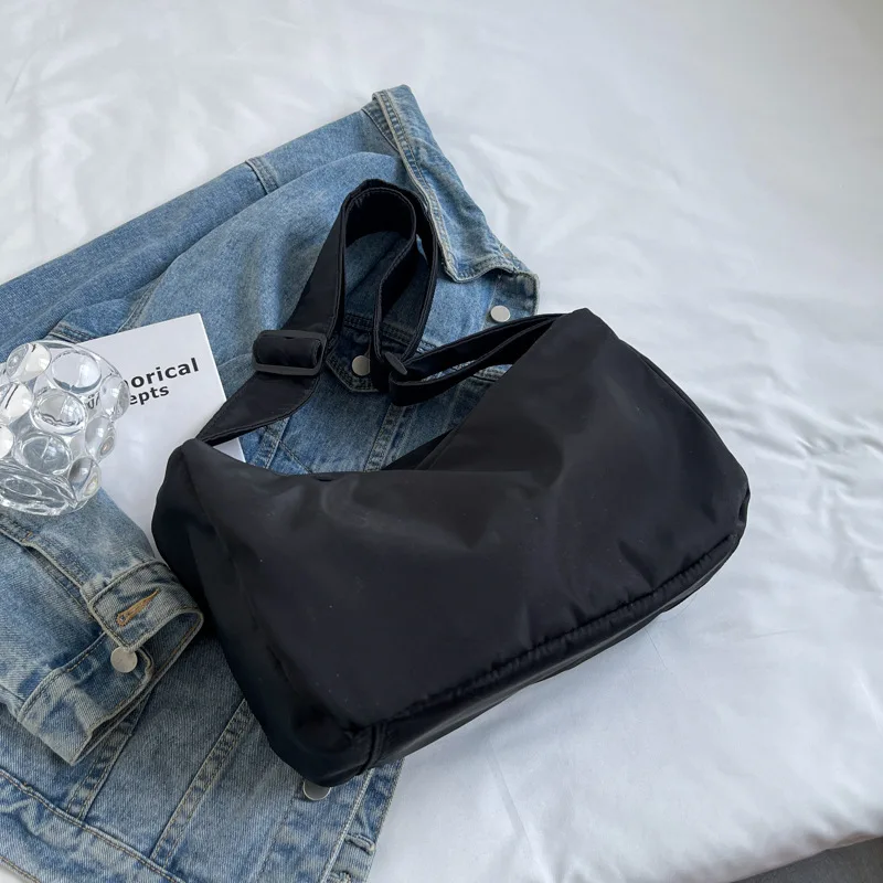 Student Soft Large Capacity Crossbody Bag Unisex Casual Fashion Couple Shoulder Bags New Commuter Portable Simple Tote Satchel