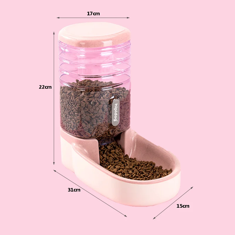 

Pet Automatic Waterer Feeder Food Dispenser Portable Dog Cat Water Drinking Dispenser Feeder for Dog Cat 3.8L Pet large capacity