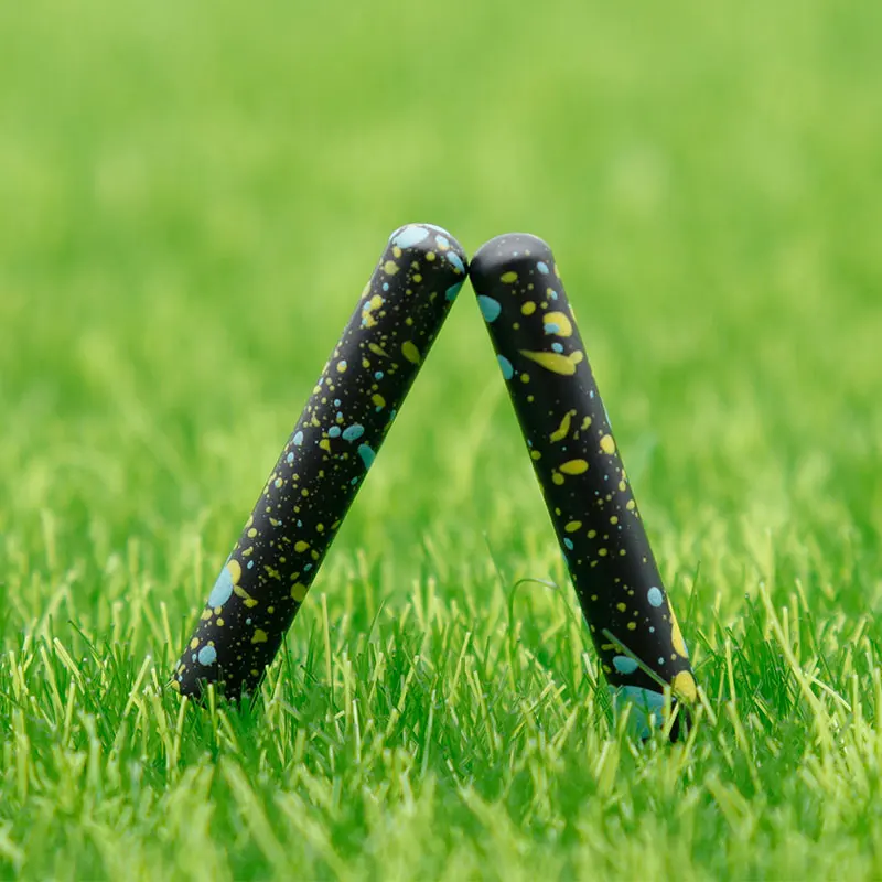 Cool Boot String Thiny Black Metal Aglets  22*3.5MM Colored Spray Spots ShoeLacet Heads Runner Safety Rope Tips 100pcs Wholesale