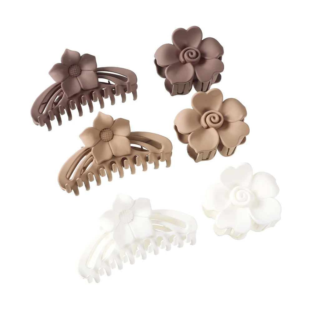 LEVAO корейский модный матовый зажим для волос с большими цветами заколка Краб