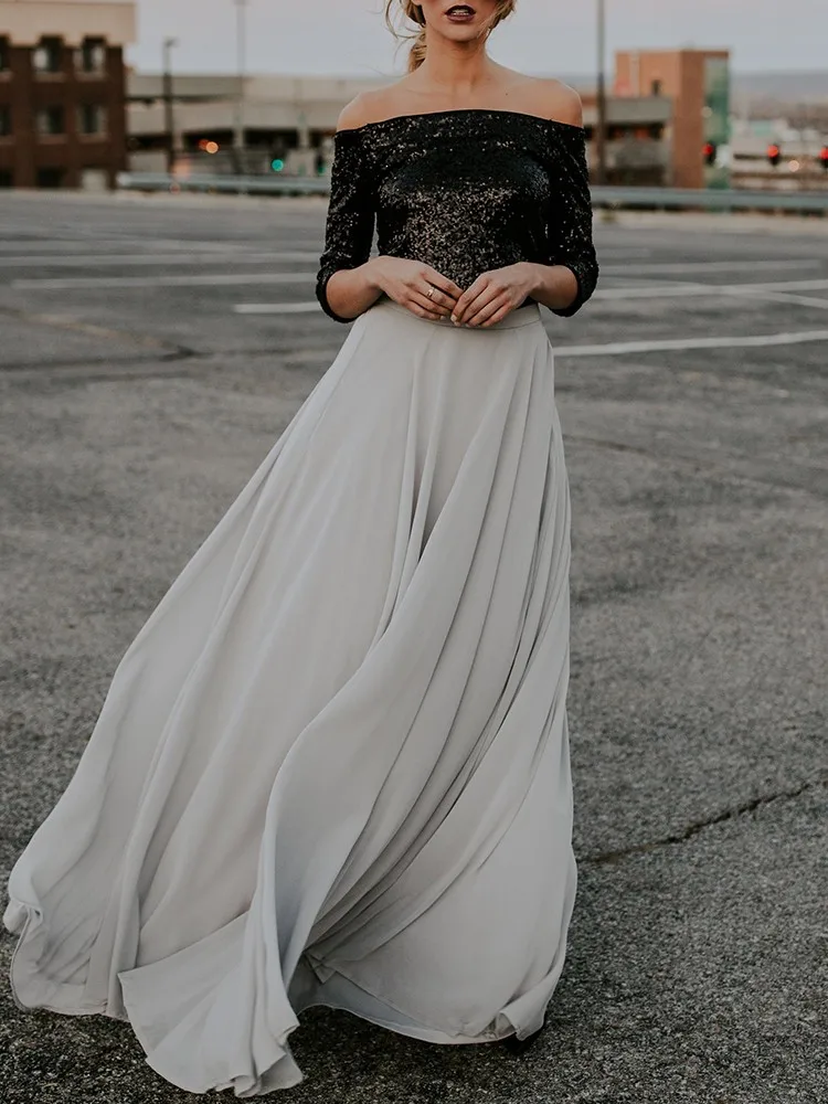 

Новинка в Европе и США, amazon желает продавать юбки, женская модель однотонного Джокера