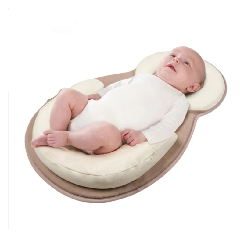 

Hibobi Newborn Baby Pillow Head Shaping Pillow Bedding Set- Prevent Flat Head , Adjustable Side Height,Relieve Startle Reflex