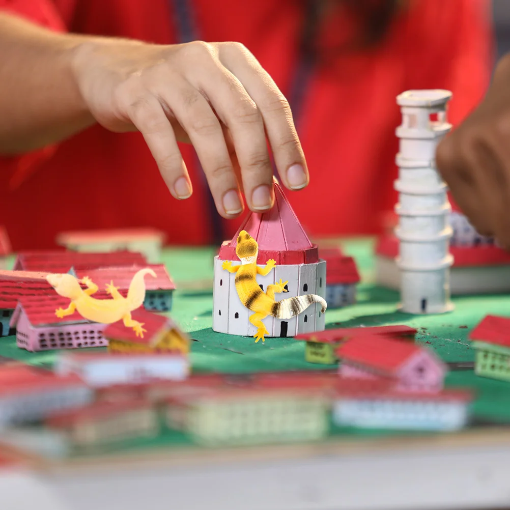 2 шт. имитация геккона поддельные фигурки животных декор ящерицы украшение для