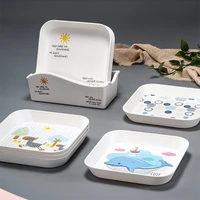 food square baby plate set dishes kids dinner unbreakable breakfast dining set trinket dish cute platos cheap complete tableware