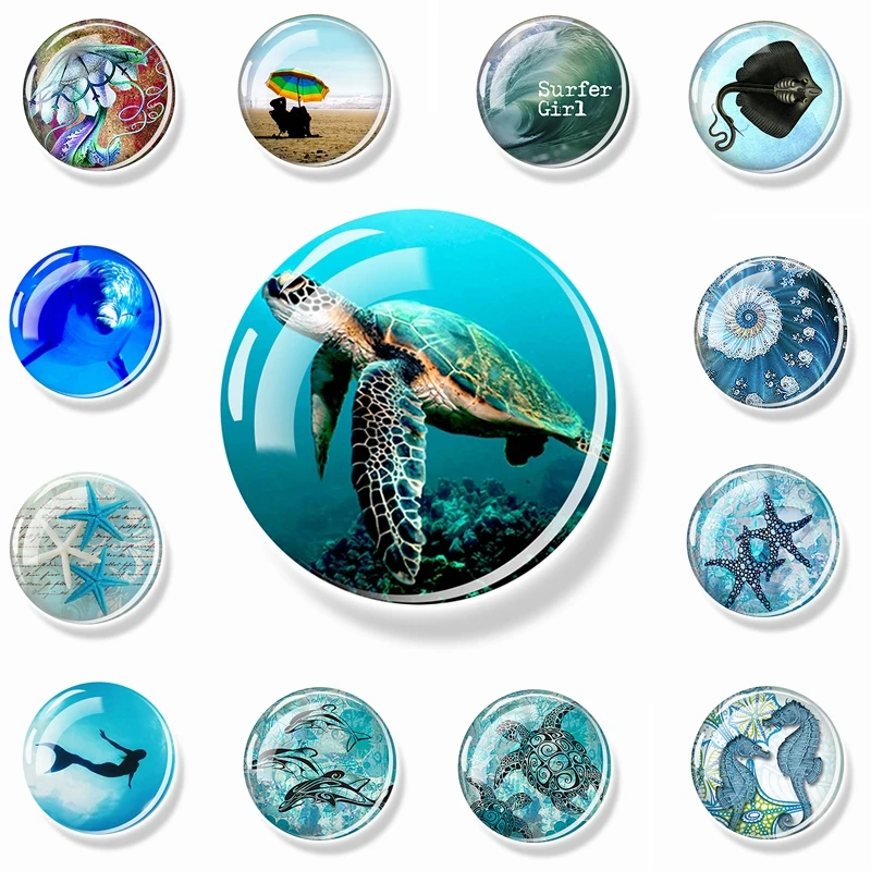 Магнит на холодильник в виде морской черепахи, 30 мм