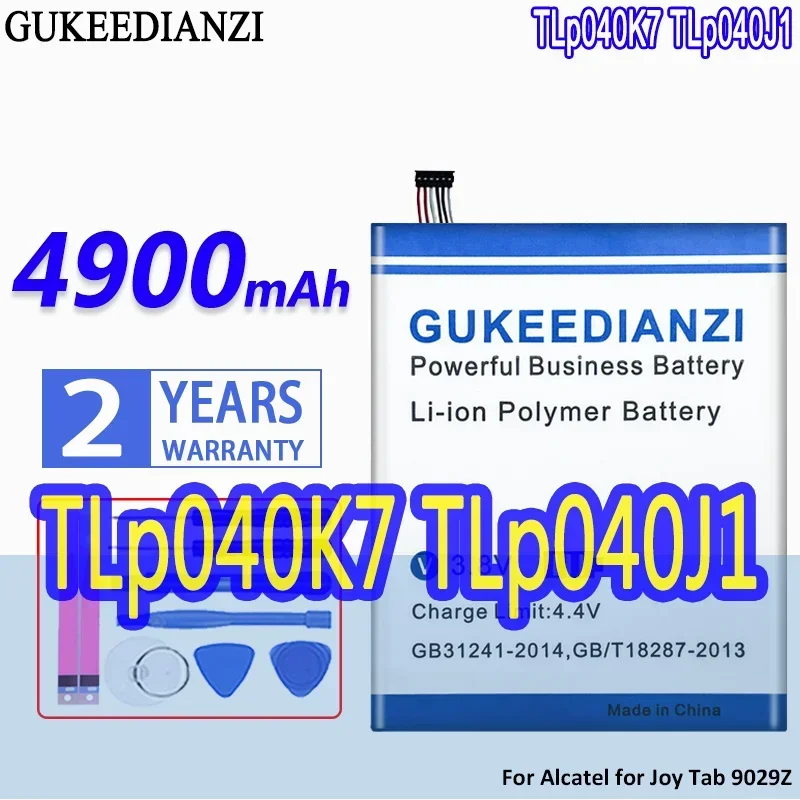 Аккумулятор GUKEEDIANZI большой емкости TLp040K7 TLp040J1 4900 мАч для планшета Alcatel A30 4G LTE 9024W 8 0