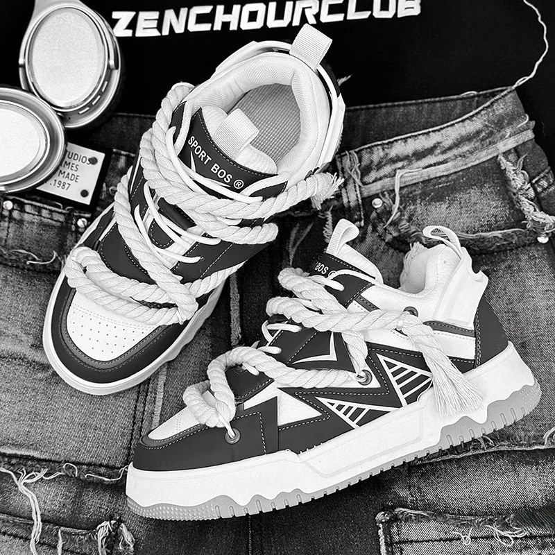  Дизайнерская мужская обувь зимняя модная универсальная для хлеба студенческая