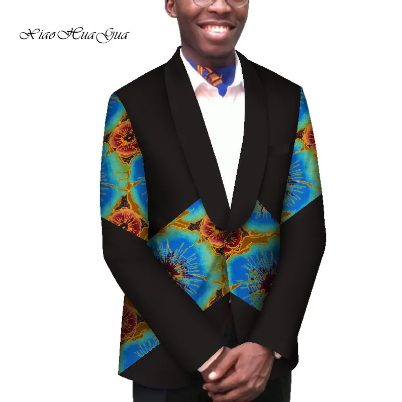 

African Coat Man's African Print Suit Jacket African Festive Blazer for Party Customize African Clothing Outwear Blazers Wyn803