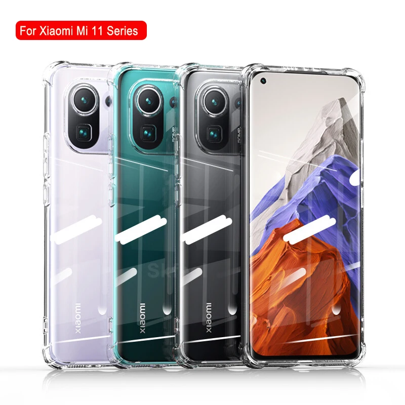 

Luxury Soft Shockproof Clear Phone Case For Xiaomi Mi 11 Ultra Transparent TPU Silicone Camera Protective Back Cover For Mi11Pro