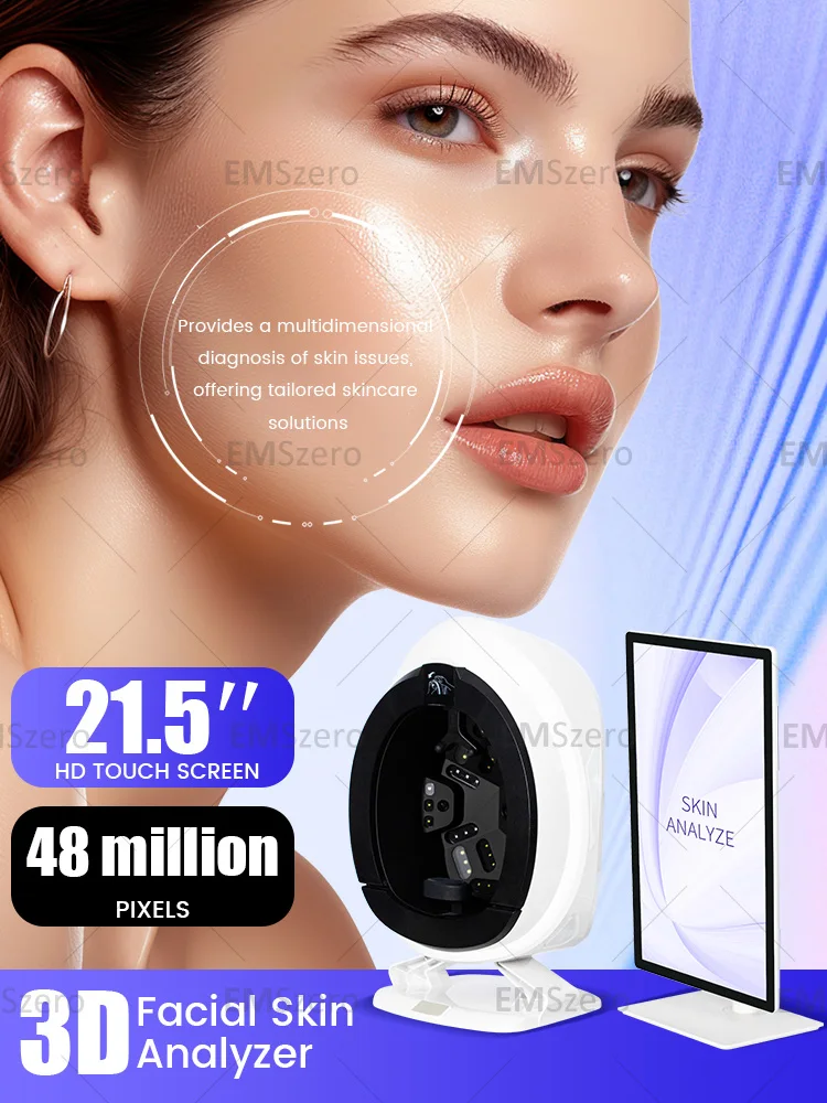 AISIA Q2 3D AI Facial Skin Analyzer Detection Problem Diagnosis 8 Spectrum Professional Analysis Beauty Salon Equipment