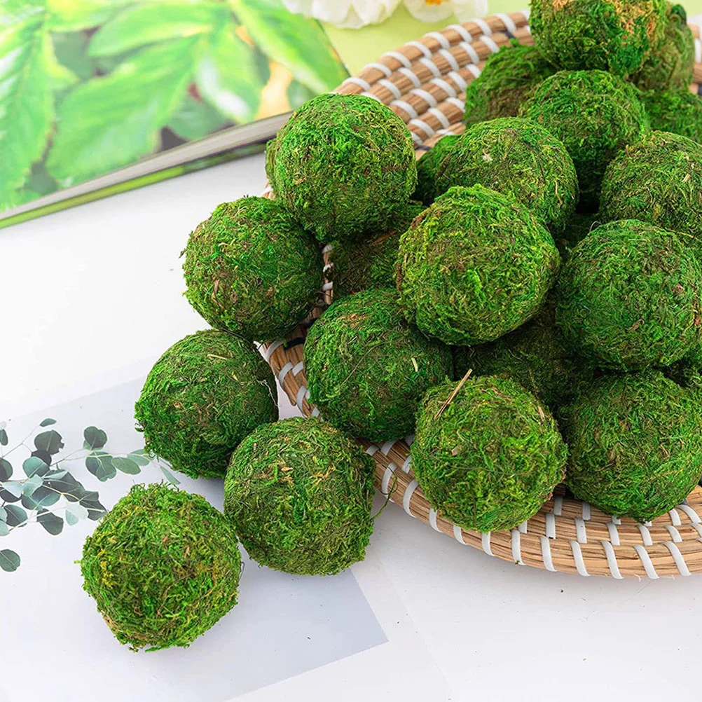 

Artificial Moss Ball Supermarket Balls Wedding Simulated Decor Natural Fake Fish Tank Grass Aquarium House Decorations Home