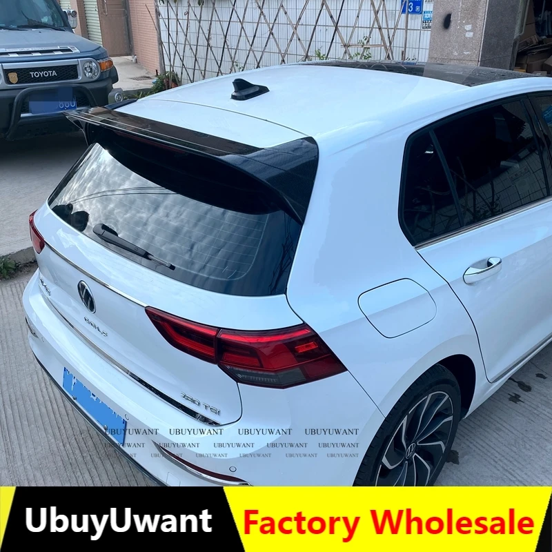Спойлер для Volkswagen GOLF 8 MK8 pro R-line gti R, черный/углеродный/черный с белым и белым автомобильным задним крыльем