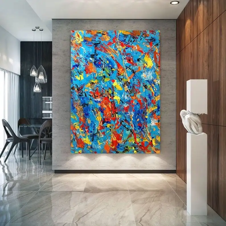 Художественное искусство Джексона Поллока, художественное искусство в стиле большого Джексона Поллока, картина Поллока, стена Поллока, артабстрат, масляная абстракция Художественное искусство Джексона Поллока, художественное искусство в стиле большого Джексона Поллока, картина Поллока, стена Поллока, артабстрат, масляная абстракция