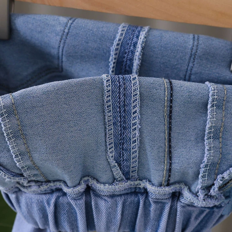 Джинсовые брюки для девочек 2-6 лет модные повседневные штаны из денима