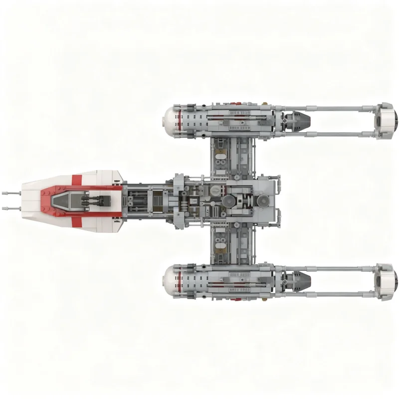 Фото Конструктор MOC UCS: Звездолет Y-Wing Сопротивления, 1802 детали, Модульная модель для сборки, Коллекционная серия, Подарок для любителей научной фантастики и космических битв №2