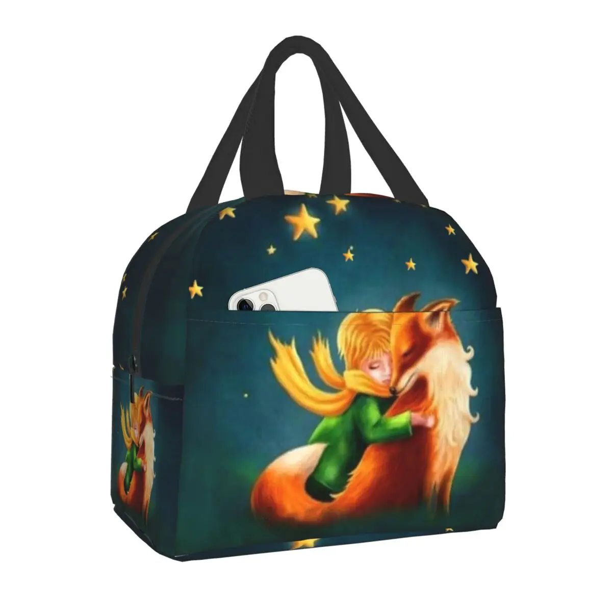 The Little Prince Fairy Tale Lunch Bag Men Women Cooler Thermal Insulated Lunch Box for Children School Tote Picnic Storage Bag