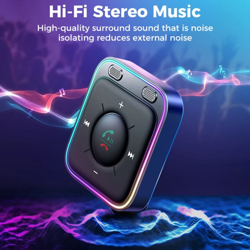 

Bluetooth 5.3 AUX Car Adapter Dual Mics Noise Cancellation Transmitter Hand Free Wireless Receiver Car Audio Stereo Kits