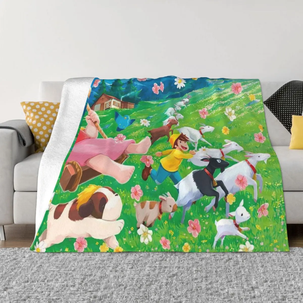 Бархатные Одеяла Heidi из аниме Девочка Альп теплые одеяла с мультяшным рисунком