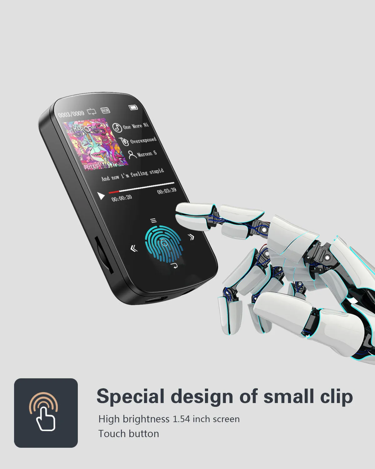 32GB Sports Bluetooth Mp3 Music Player Touch Screen Mini Walkman Mp3 Player enlarge