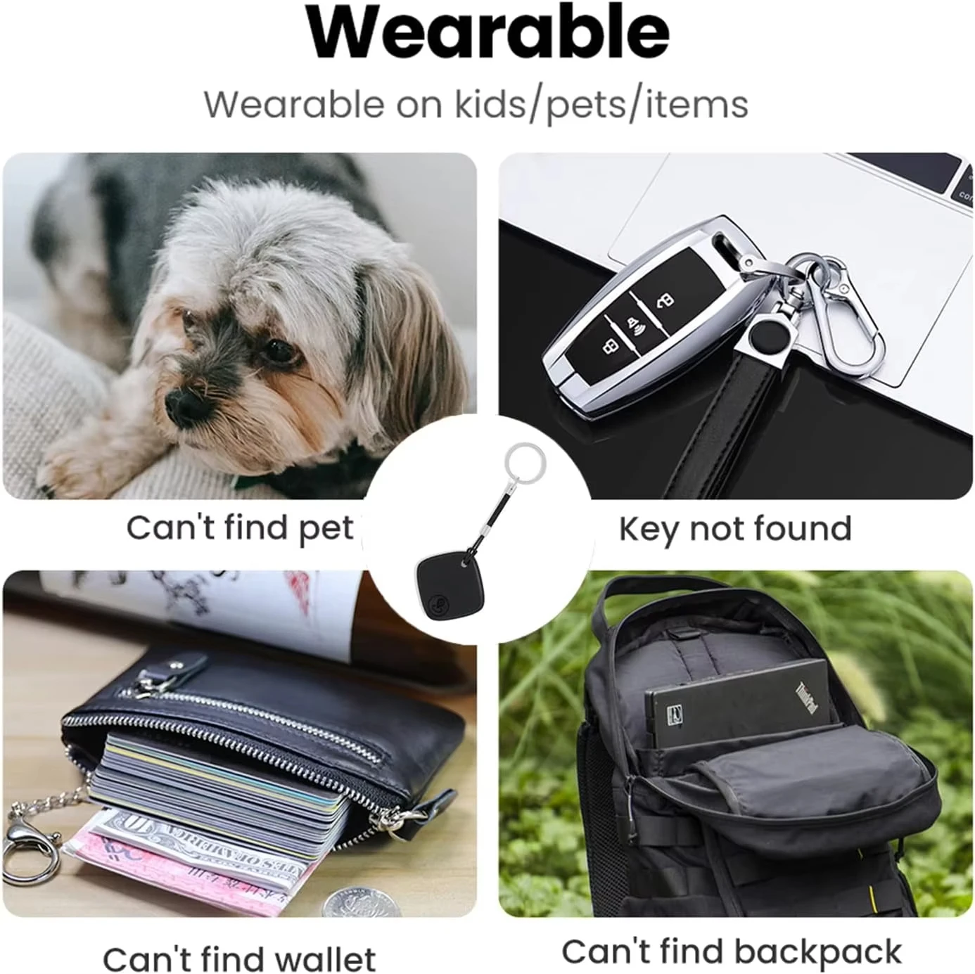 Фото Мини-система GPS-трекера Xiaomi Find My App Air Tag, умный Bluetooth-локатор, сумка для поиска детей, ошейник для домашних животных с трекером №3