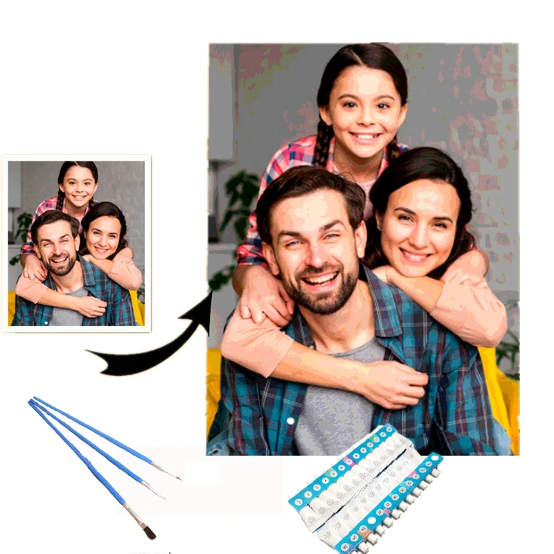 

cross language DIY Oil Painting By Numbers Art Picture on Canvas Kits Drawing Paint Acrylic Paint By Number Wall Decor