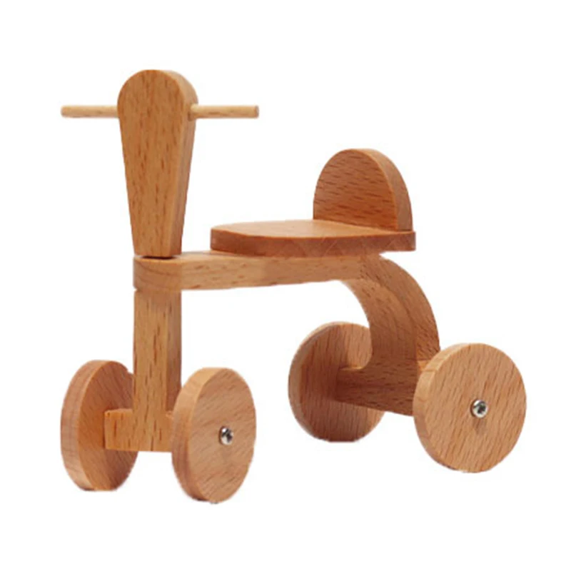 

1/12 Scale Dollhouse Miniature Mini Wooden Toddler Tricycle Model For Doll House Furniture Accessories Decoration Toy