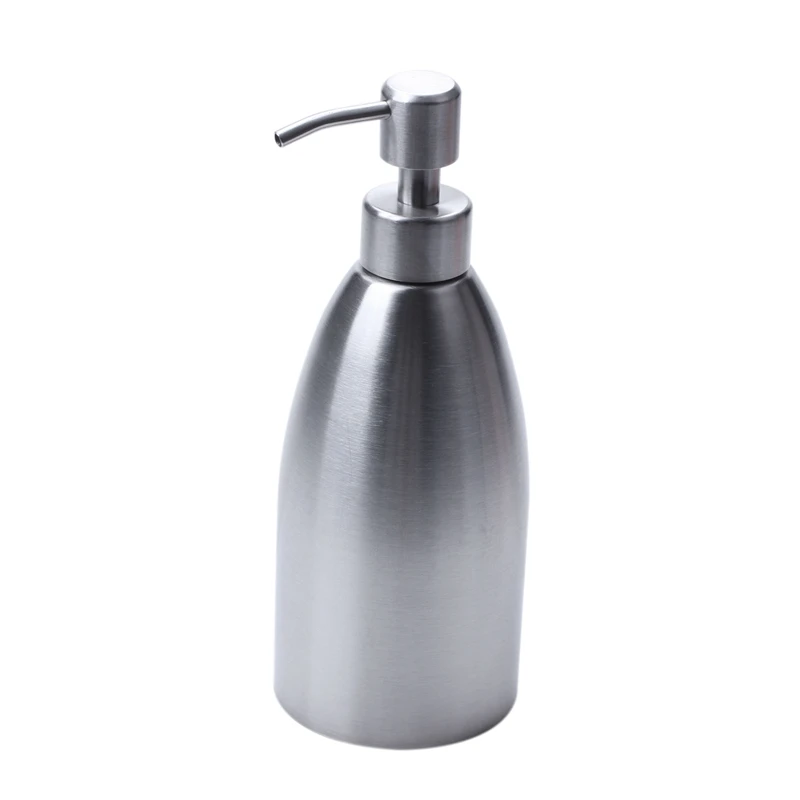 

LJL-500Ml Stainless Steel Soap Dispenser Kitchen Sink Faucet Bathroom Shampoo Box Soap Container Deck Mounted Detergent Bottle