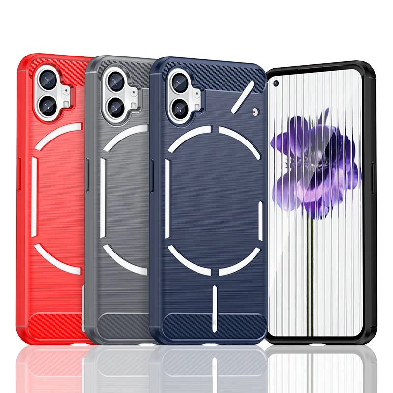 

For Nothing Phone 1 Case Silicone For Nothing Phone 1 Cover Protective Rubber TPU Fiber Texture Case For Nothing Phone1 Case