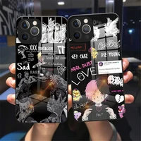 lil peep hellboy love case for iphone 11 pro max 8 7 plus x se 2020 xr xs max 13 12 pro max 12 13 mini black tempered glass case