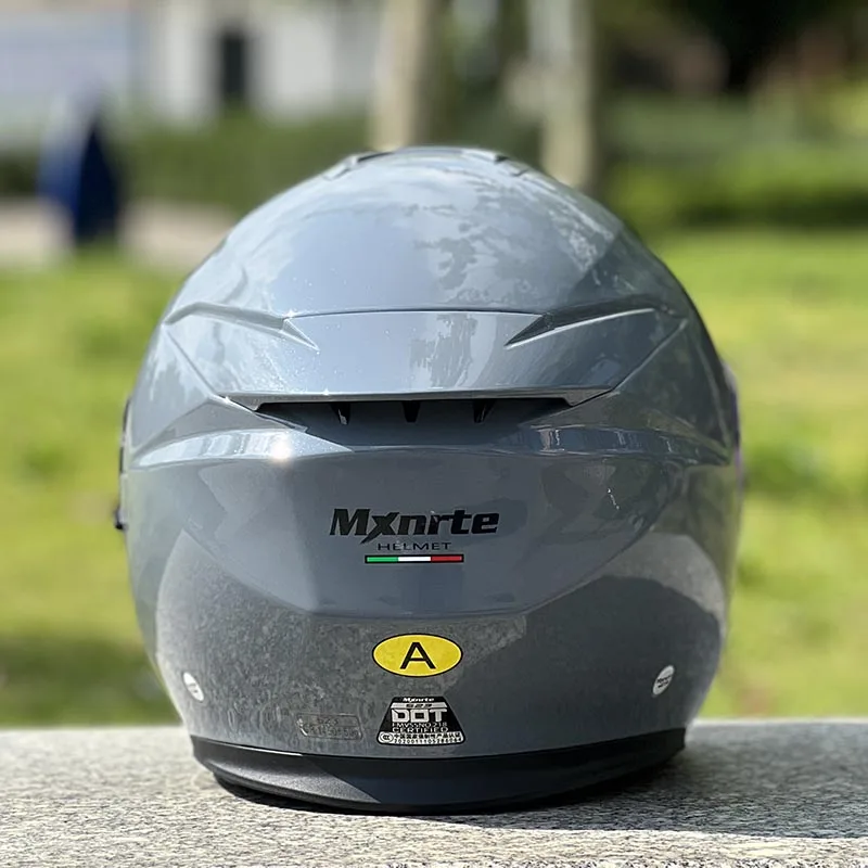 Original Mxnrte Brand Cement Grey Helmet Men and Women Double Lens Half Motorcycle Off-Road Winter Casco Casque