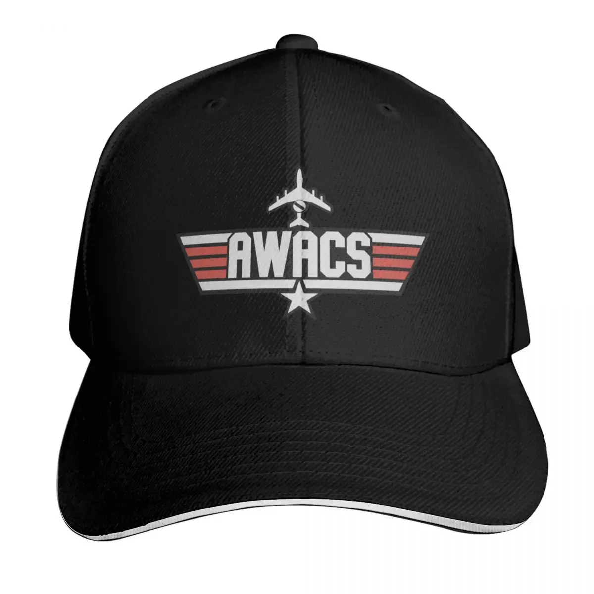 Фото Бейсбольная кепка AWACS Crest, солнцезащитная шляпа для детей, шляпа для гольфа, мужская пляжная шляпа для прогулок, забавные шляпы, мужские и женские бейсболки №1