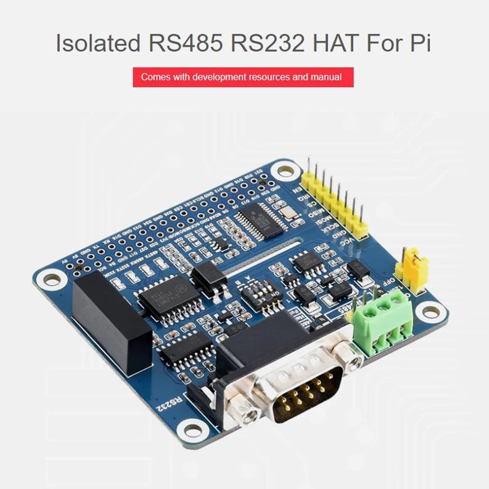 

5V Isolated RS485 RS232 Expansion HAT SPI Control Up To 921600bps SP3485 RS232 Expansion Board Module Isolated for Raspberry Pi