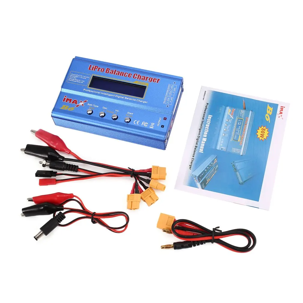 

B6AC 80 Вт 6A Lipo NiMh Li-Ion Ni-Cd AC/DC RC балансирующее зарядное устройство 10 Вт Dis зарядное устройство для радиоуправляемого автомобиля вертолета дрона ...