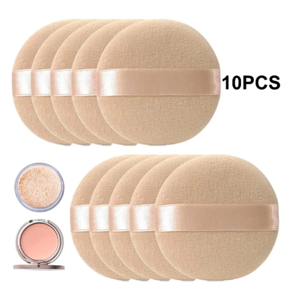 

10pcs Velvet Cosmetic Puff Round Shape Powder Foundation Puff Makeup Sponge Beauty Blender Face Make Up Accessories for Women