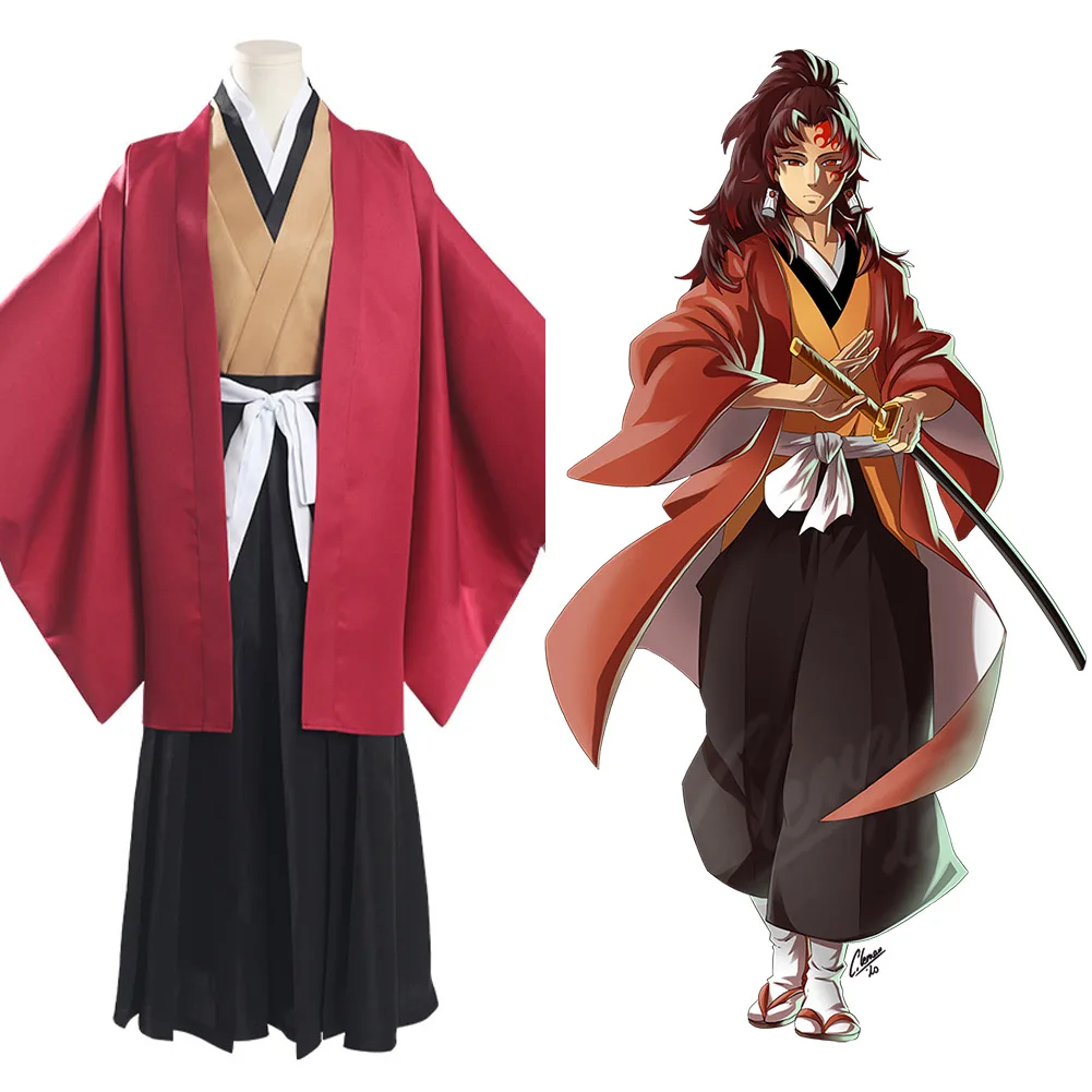 

Anime Demon Slayer Tsugikuni Yoriichi Cosplay Costume Kimono Uniform Outfits Halloween Carnival Suit