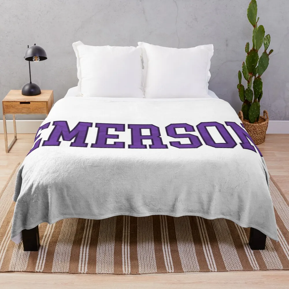 

emerson - tie dye college font Throw Blanket Soft Plaid