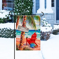 merry christmas beach chair tropical plants decoration outdoor winter garden flag banner for outside house yard home decorative