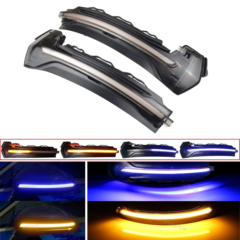 

LED Side Wing Scroll Dynamic Blinker Turn Signal Light Sequential Mirror Indicator For Audi A3 S3 RS3 8V 2013 2014 2015-2020