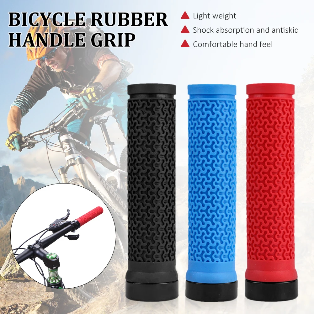 

22.2mm Bicycle Handle Bar Grips MTB Bike Super Soft Single-side Locking Handlebar Cover MTB Texture Non-slip Cycling Accessories