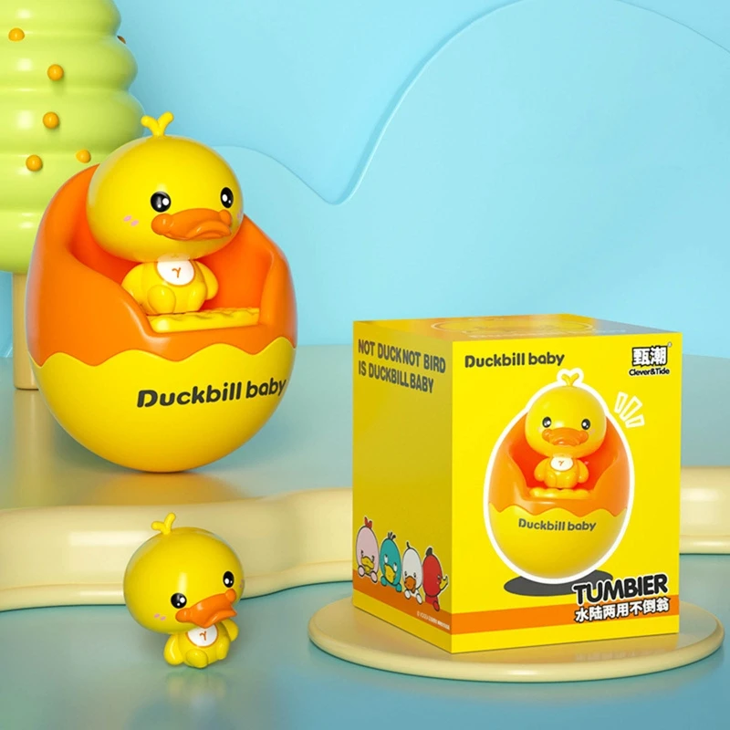 Lovely Roly-poly Toy Infant Bathtub Toy w/ Tumbler & Bell Educational Baby Gift