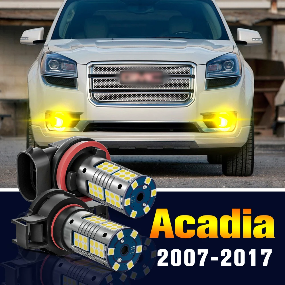 2pcs LED Fog Light Bulb Lamp For GMC Acadia 2007-2017 2008 2009 2010 2011 2012 2013 2014 2015 2016 Accessories